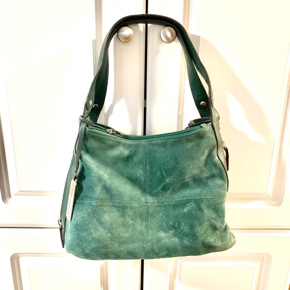 Emerald Suede Tignanello Purse - Picture 1 of 3